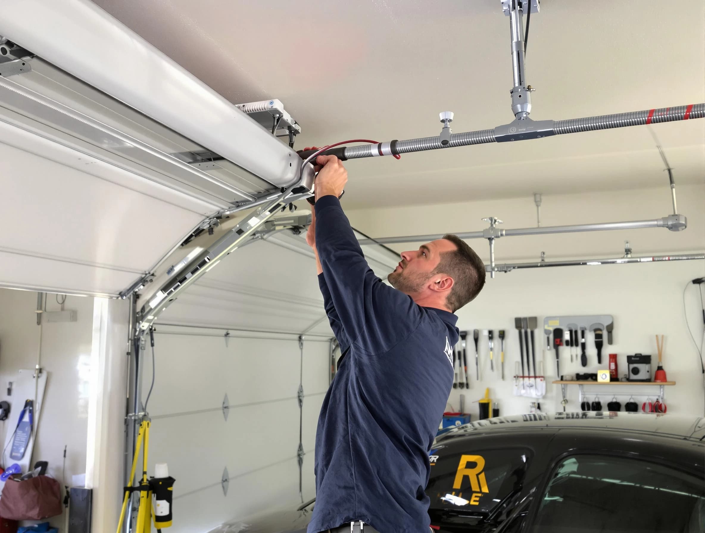 Jefferson Hills Garage Door Repair technician performing garage door cable repair in Jefferson Hills