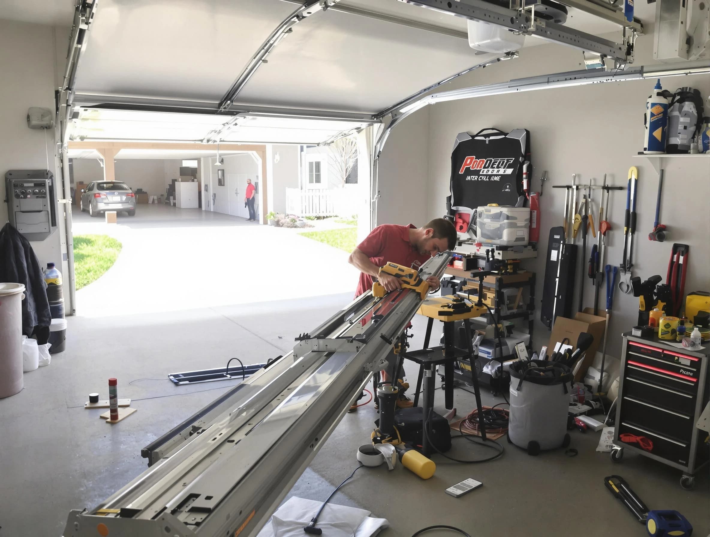 Jefferson Hills Garage Door Repair expert performing track repair in Jefferson Hills