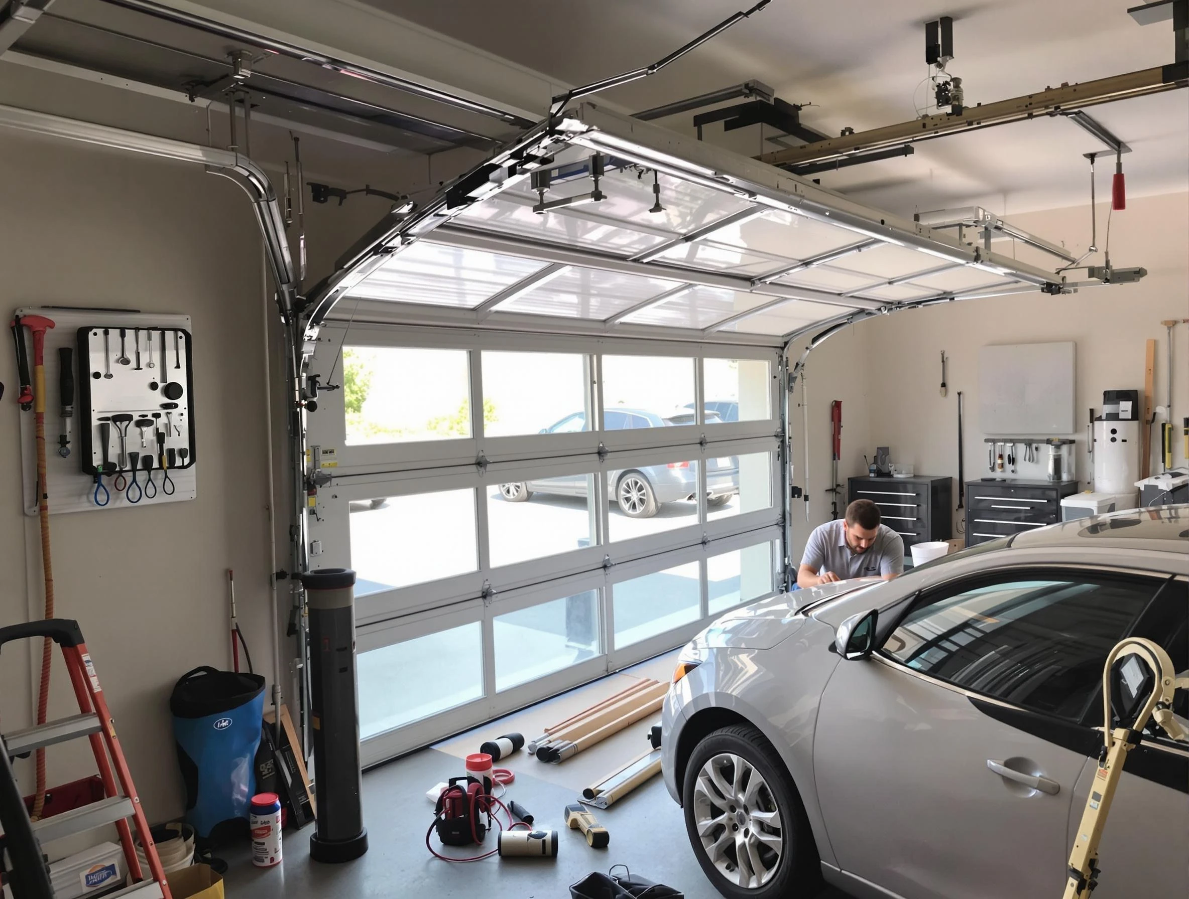 Garage door noise reduction service by Jefferson Hills Garage Door Repair in Jefferson Hills