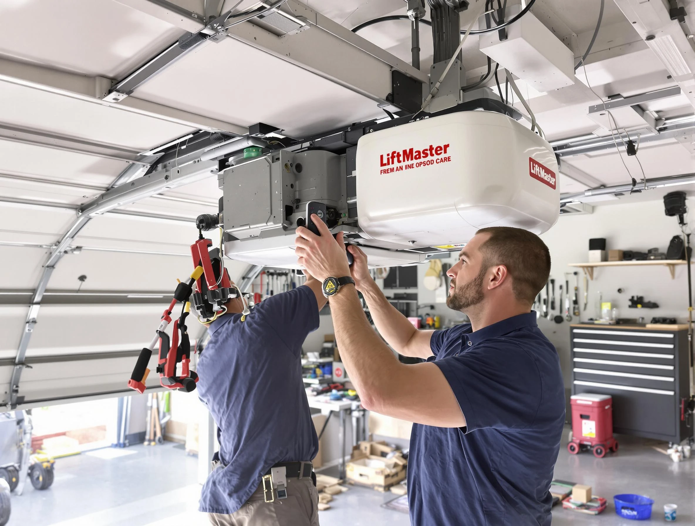 Jefferson Hills Garage Door Repair technician performing advanced diagnostics on garage opener in Jefferson Hills