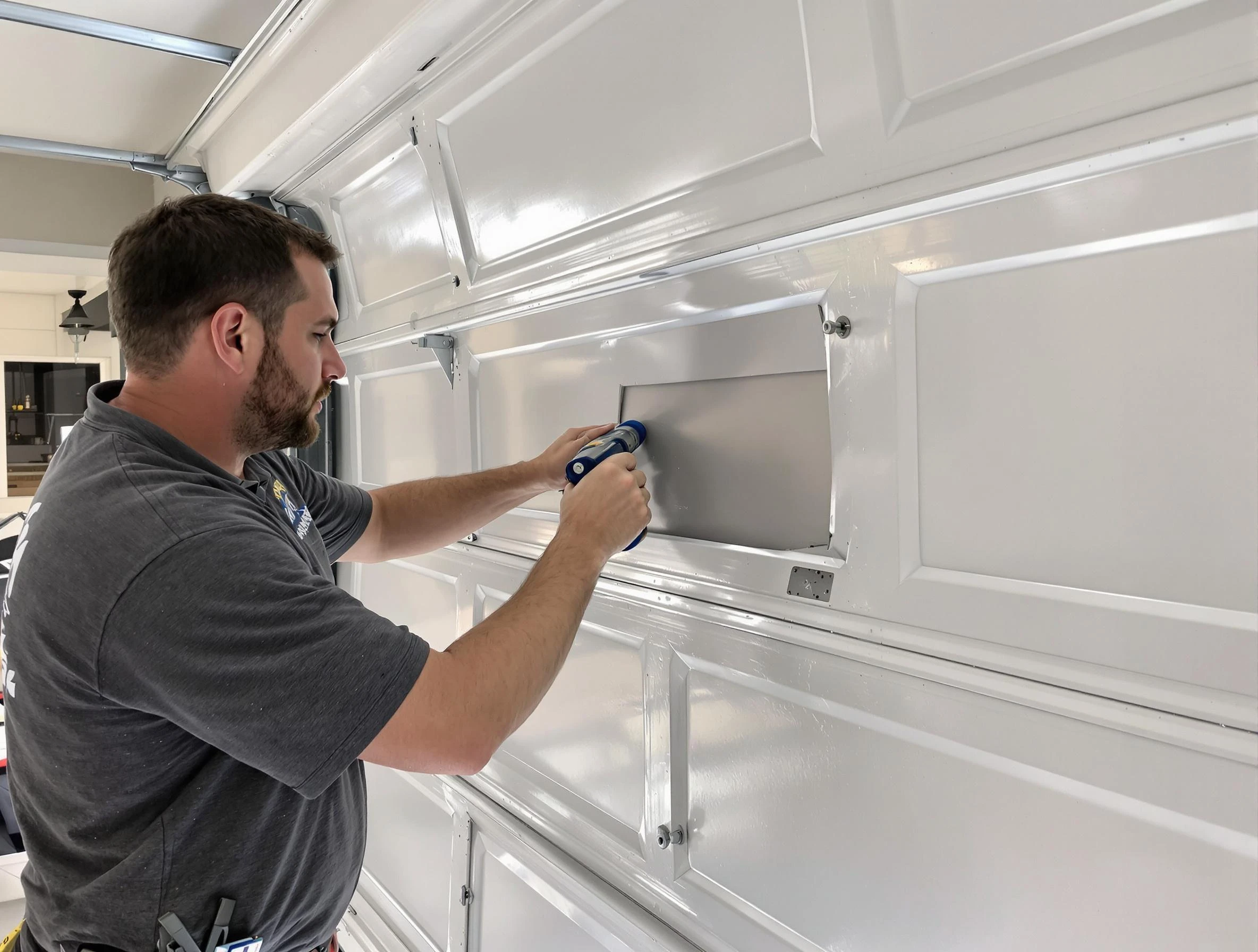 Garage door panel repair by Jefferson Hills Garage Door Repair in Jefferson Hills