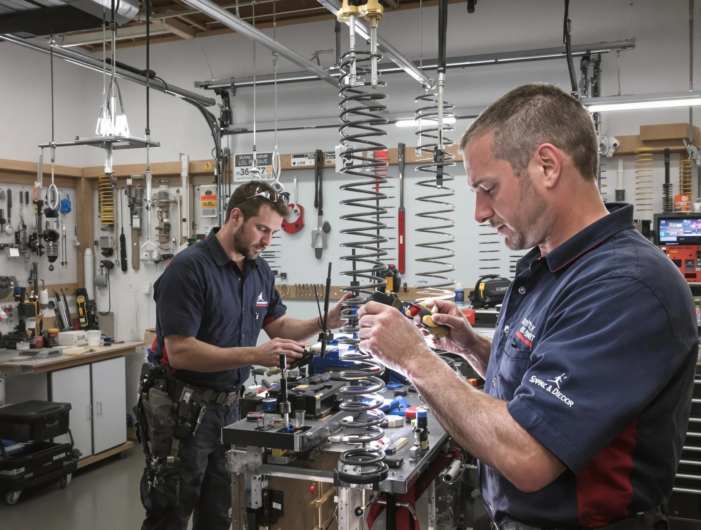 Garage door spring repair service by Jefferson Hills Garage Door Repair in Jefferson Hills