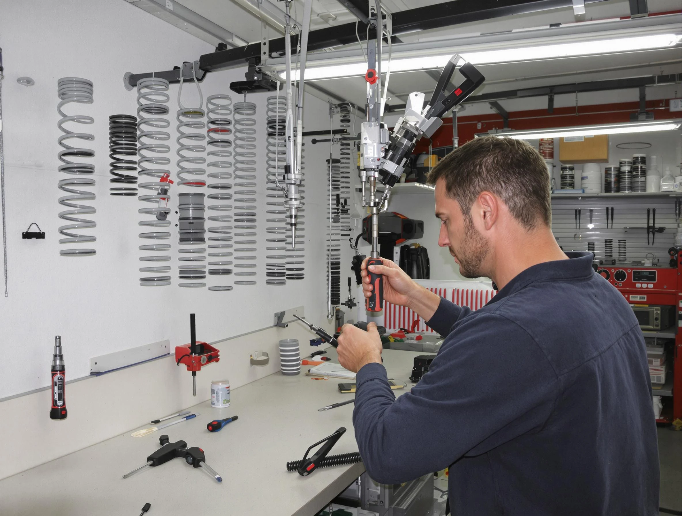 Jefferson Hills Garage Door Repair safety certified technician performing precision spring replacement in Jefferson Hills